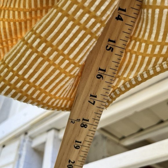 Anthropologie W5 Yellow Striped Tank Top Black Trim White Tassel/Fringe Sz S - Picture 9 of 9